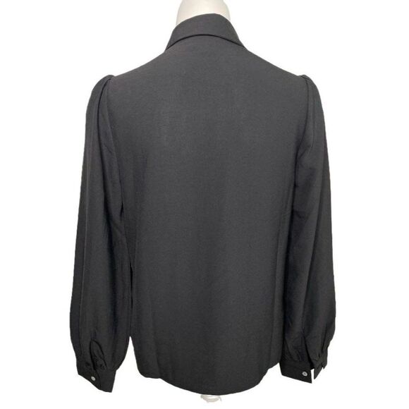 Everly Black Button‎ Down Scallop Trim Cottagecore  Sz Small NWOT - Picture 3 of 8